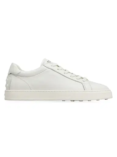 Tod's Men's Allacciata Cassetta Leather Sneakers - Bianco Latte - Size 12 | Thumbnail 1