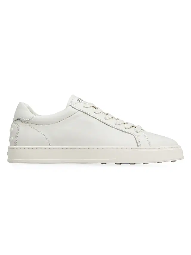 Tod's Men's Allacciata Cassetta Leather Sneakers - Bianco Latte