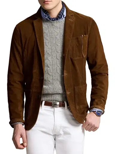 Polo Ralph Lauren Men's Suede Sport Jacket - Antique Smith Brown | Thumbnail 3 Polo Ralph Lauren Men's Suede Sport Jacket - Antique Smith Brown | Thumbnail 3