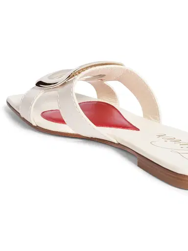 Roger Vivier Women's New Metal Buckle Leather Sandals - Cuoio | Thumbnail 13 Roger Vivier Women's New Metal Buckle Leather Sandals - Cuoio | Thumbnail 13