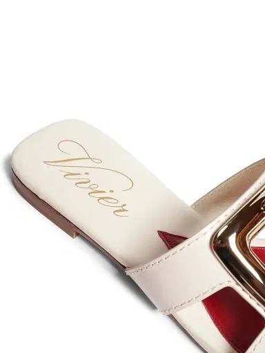 Roger Vivier Women's New Metal Buckle Leather Sandals - Cuoio | Thumbnail 14 Roger Vivier Women's New Metal Buckle Leather Sandals - Cuoio | Thumbnail 14