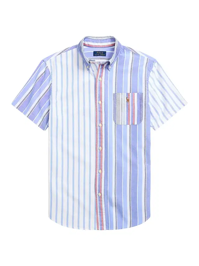 Polo Ralph Lauren Men's Colorblocked Stripe Oxford Short-Sleeve Sport Shirt - Stripe Funshirt