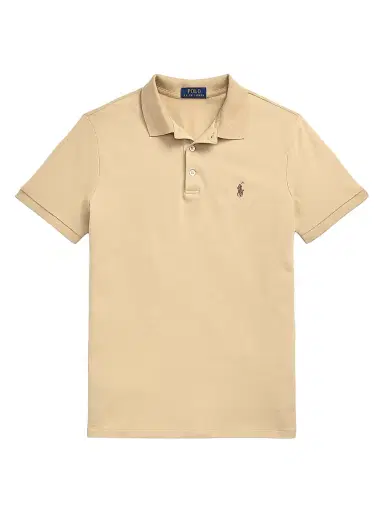 Polo Ralph Lauren Men's Stretch-Cotton Blend Custom Slim-Fit Polo Shirt - Coastal Beige - Size XL | Thumbnail 1