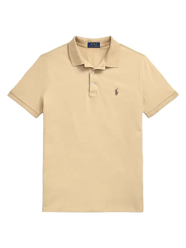 Polo Ralph Lauren Men's Stretch-Cotton Blend Custom Slim-Fit Polo Shirt - Coastal Beige