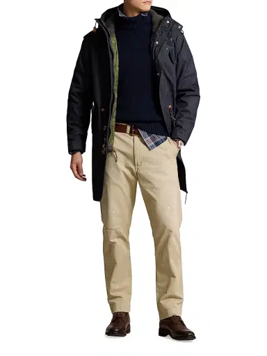 Polo Ralph Lauren Men's Marsh 3-in-1 Hooded Cotton-Nylon Lined Coat - Carbon Blue | Thumbnail 2 Polo Ralph Lauren Men's Marsh 3-in-1 Hooded Cotton-Nylon Lined Coat - Carbon Blue | Thumbnail 2