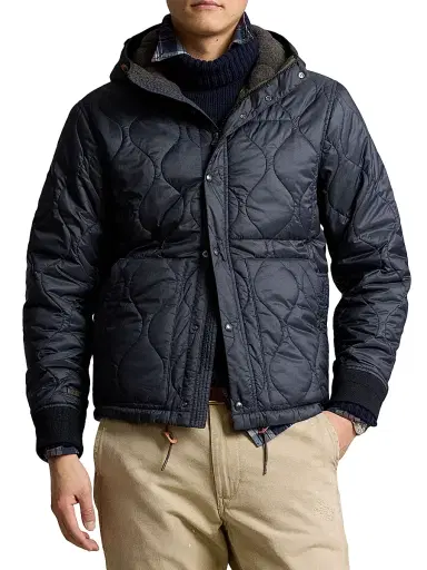 Polo Ralph Lauren Men's Marsh 3-in-1 Hooded Cotton-Nylon Lined Coat - Carbon Blue | Thumbnail 5 Polo Ralph Lauren Men's Marsh 3-in-1 Hooded Cotton-Nylon Lined Coat - Carbon Blue | Thumbnail 5