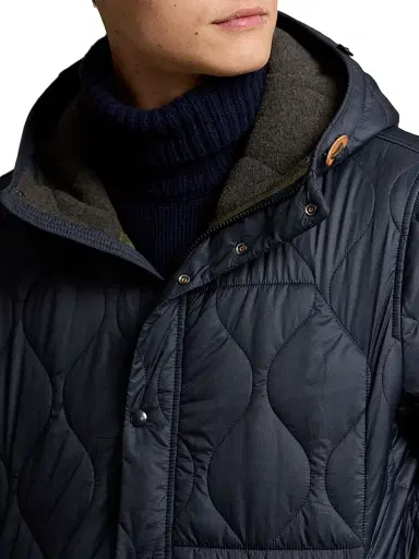 Polo Ralph Lauren Men's Marsh 3-in-1 Hooded Cotton-Nylon Lined Coat - Carbon Blue | Thumbnail 9 Polo Ralph Lauren Men's Marsh 3-in-1 Hooded Cotton-Nylon Lined Coat - Carbon Blue | Thumbnail 9