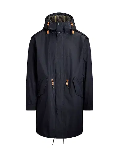 Polo Ralph Lauren Men's Marsh 3-in-1 Hooded Cotton-Nylon Lined Coat - Carbon Blue | Thumbnail 1 Polo Ralph Lauren Men's Marsh 3-in-1 Hooded Cotton-Nylon Lined Coat - Carbon Blue | Thumbnail 1