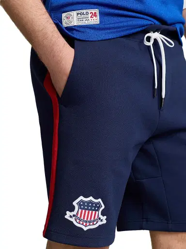 Polo Ralph Lauren Men's Double-Knit Shield Patch Athletic Shorts | Thumbnail 4