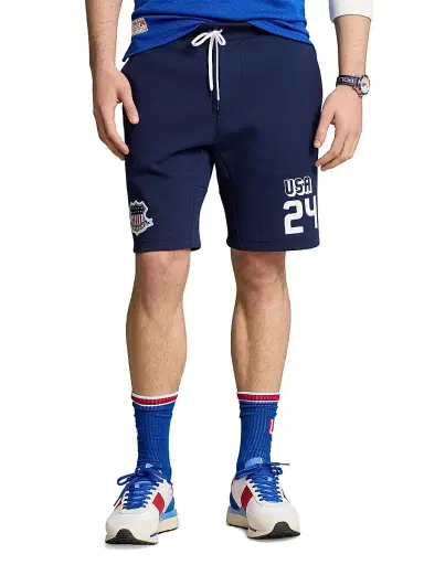 Polo Ralph Lauren Men's Double-Knit Shield Patch Athletic Shorts | Thumbnail 1