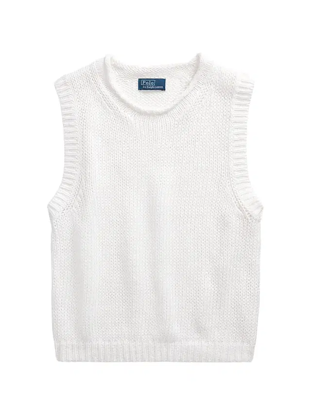 Polo Ralph Lauren Women's Linen-Cotton Knit Sweater Tank - White
