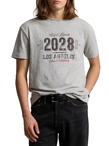 Polo Ralph Lauren Men's Graphic Cotton T-Shirt - Marle Heather | Thumbnail 3 Polo Ralph Lauren Men's Graphic Cotton T-Shirt - Marle Heather | Thumbnail 3