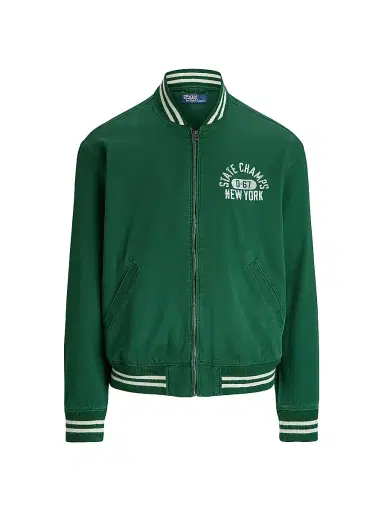 Polo Ralph Lauren Men's High Ridge Varsity Jacket - New Forest | Thumbnail 1 Polo Ralph Lauren Men's High Ridge Varsity Jacket - New Forest | Thumbnail 1