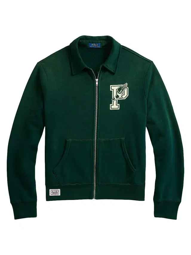 Polo Ralph Lauren Men's Vintage Fleece Logo Zip Jacket - Moss Agate - Size Large
