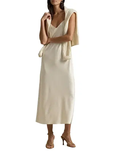 Polo Ralph Lauren Women's Satin Slip Midi-Dress - Champagne | Thumbnail 5