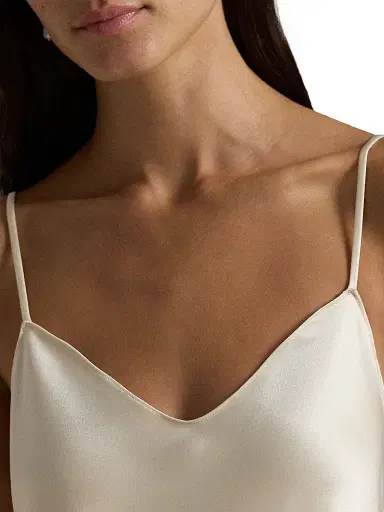 Polo Ralph Lauren Women's Satin Slip Midi-Dress - Champagne | Thumbnail 7