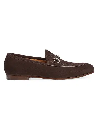 Gucci Men's Jordy Leather Loafers - Night Cocoa - Size 12 | Thumbnail 1 Gucci Men's Jordy Leather Loafers - Night Cocoa - Size 12 | Thumbnail 1