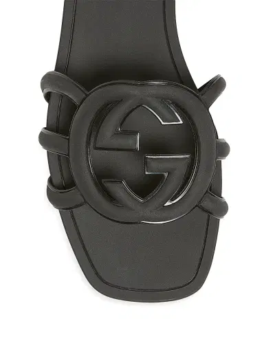 Gucci Women's Palma Rubber Slides - Nero - Size 12 Sandals | Thumbnail 5 Gucci Women's Palma Rubber Slides - Nero - Size 12 Sandals | Thumbnail 5
