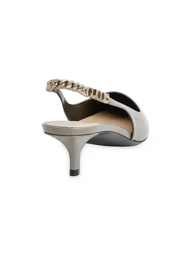 Gucci Women's Signoria 45MM Chain-Embellished Slingback Pumps - New Fango | Thumbnail 3