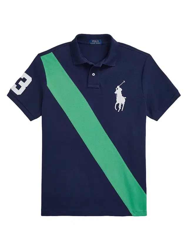 Polo Ralph Lauren Men's Cotton Polo Shirt - Newport Navy Tiller Green