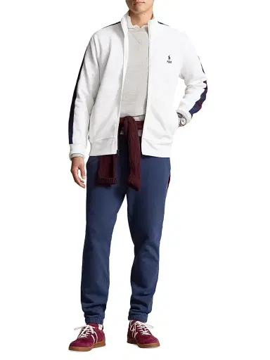 Polo Ralph Lauren Men's Colorblock Knit Track Jacket - White Multi - Size XXL | Thumbnail 2 Polo Ralph Lauren Men's Colorblock Knit Track Jacket - White Multi - Size XXL | Thumbnail 2