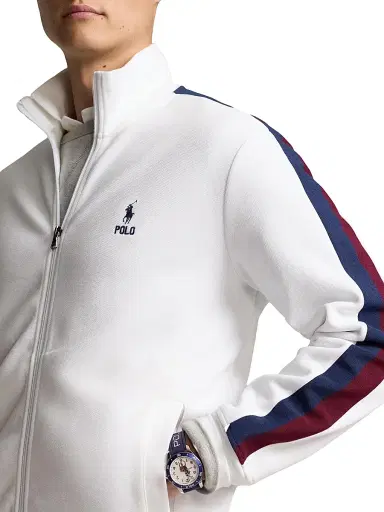 Polo Ralph Lauren Men's Colorblock Knit Track Jacket - White Multi - Size XXL | Thumbnail 4 Polo Ralph Lauren Men's Colorblock Knit Track Jacket - White Multi - Size XXL | Thumbnail 4