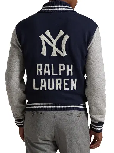 Polo Ralph Lauren Men's Yankees Jacket - Aviator Navy Loft Heather | Thumbnail 4 Polo Ralph Lauren Men's Yankees Jacket - Aviator Navy Loft Heather | Thumbnail 4