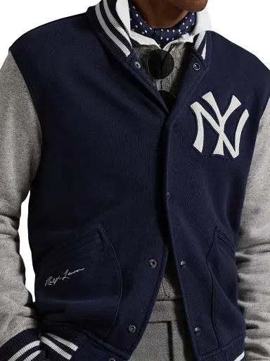 Polo Ralph Lauren Men's Yankees Jacket - Aviator Navy Loft Heather | Thumbnail 5 Polo Ralph Lauren Men's Yankees Jacket - Aviator Navy Loft Heather | Thumbnail 5