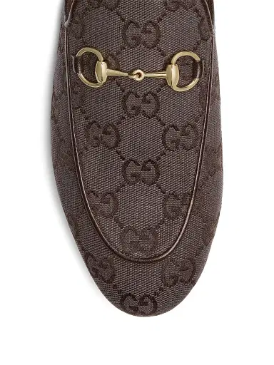 Gucci Women's Princetown Canvas Slippers - Cocoa - Size 5 | Thumbnail 4 Gucci Women's Princetown Canvas Slippers - Cocoa - Size 5 | Thumbnail 4