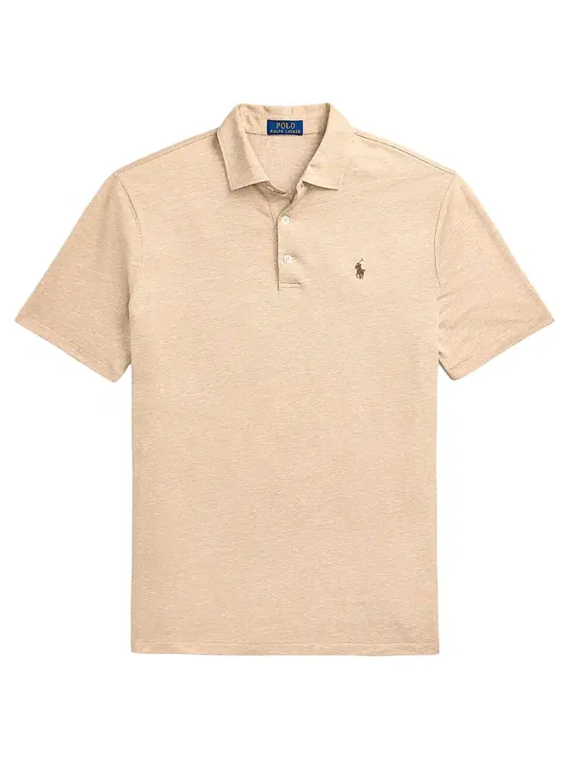 Polo Ralph Lauren Men's Cotton-Linen Oxford Polo Shirt - Classic Camel White