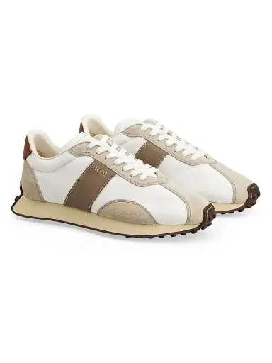 Tod's Men's Allacciato Sportivo Active Sneakers - Bianco Light Brown | Thumbnail 2 Tod's Men's Allacciato Sportivo Active Sneakers - Bianco Light Brown | Thumbnail 2