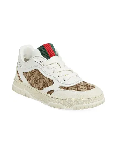 Gucci Women's Re-Web Leather Sneakers - Ivory - Size 10 | Thumbnail 2
