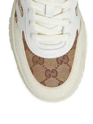 Gucci Women's Re-Web Leather Sneakers - Ivory - Size 10 | Thumbnail 5