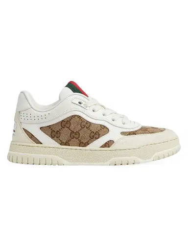 Gucci Women's Re-Web Leather Sneakers - Ivory - Size 10 | Thumbnail 1