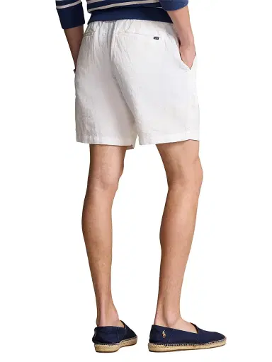 Polo Ralph Lauren Men's Prepster Linen Shorts - Ceramic White | Thumbnail 4