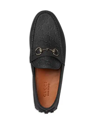 Gucci Men's Byorn Leather Driving Loafers - Black - Size 6.5 | Thumbnail 2