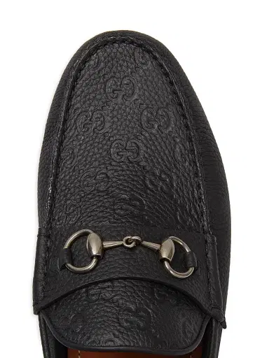 Gucci Men's Byorn Leather Driving Loafers - Black - Size 6.5 | Thumbnail 3