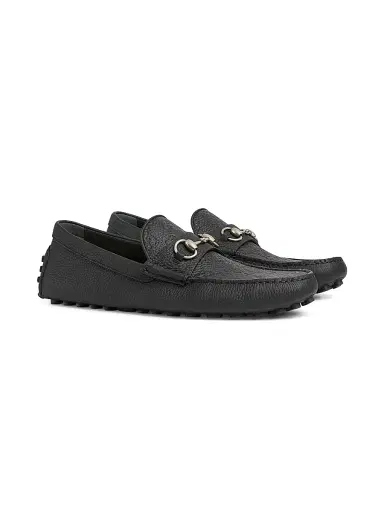 Gucci Men's Byorn Leather Driving Loafers - Black - Size 6.5 | Thumbnail 4