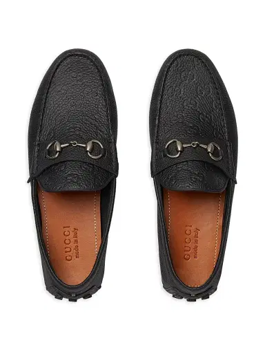 Gucci Men's Byorn Leather Driving Loafers - Black - Size 6.5 | Thumbnail 5