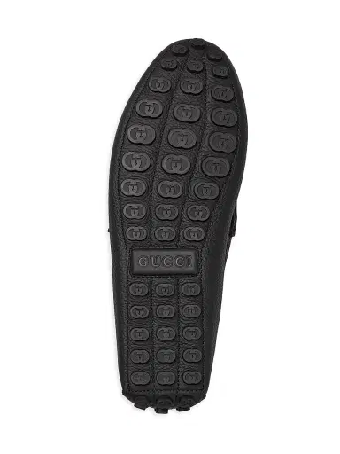 Gucci Men's Byorn Leather Driving Loafers - Black - Size 6.5 | Thumbnail 6