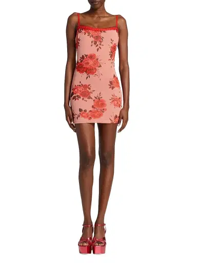 Guizio Women's Floral Mesh Minidress | Thumbnail 2