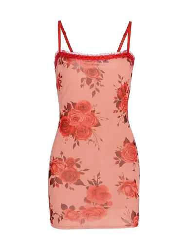 Guizio Women's Floral Mesh Minidress | Thumbnail 1