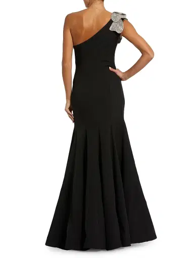 Mac Duggal Women's Seamed Crepe One-Shoulder Gown - Rose | Thumbnail 9 Mac Duggal Women's Seamed Crepe One-Shoulder Gown - Rose | Thumbnail 9