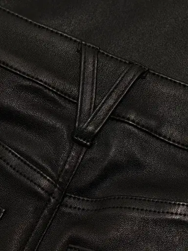 Veronica Beard Women's Carson Leather High-Rise Ankle Flare Pants - Black - Size 31 | Thumbnail 7