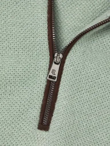 Ralph Lauren Purple Label Men's Bond St. Silks Cable-Knit Cashmere Sweater - Jadeite Melange | Thumbnail 6 Ralph Lauren Purple Label Men's Bond St. Silks Cable-Knit Cashmere Sweater - Jadeite Melange | Thumbnail 6