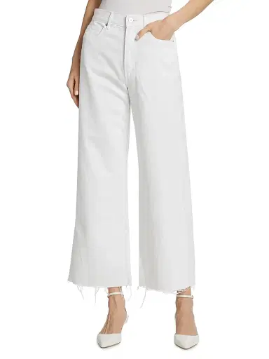 Veronica Beard Women's Taylor High-Rise Cropped Wide-Leg Jeans | Thumbnail 3 Veronica Beard Women's Taylor High-Rise Cropped Wide-Leg Jeans | Thumbnail 3