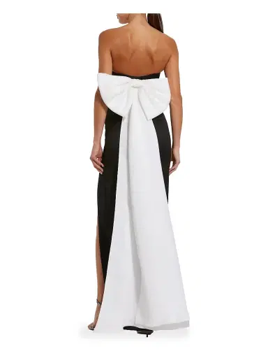 Mac Duggal Women's Strapless Oversized Bow Bustier Gown - Black | Thumbnail 2