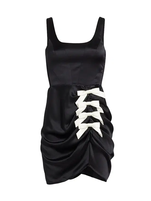 Amanda Uprichard Women's Fiorella Bow-Detail Minidress - Black White