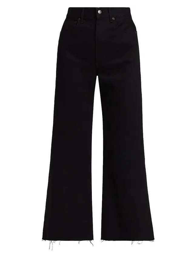 Women's Taylor Denim Crop Wide-Leg Jeans - Onyx
