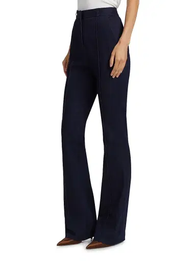 Veronica Beard Women's Gracie Stretch-Denim Belted Pants | Thumbnail 4 Veronica Beard Women's Gracie Stretch-Denim Belted Pants | Thumbnail 4